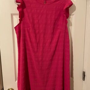 SHEIN Fuchsia Ruffle Sleeve Top